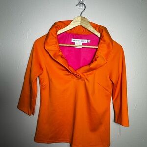 Gretchen Scott Orange Top with Hot Pink Lining XS